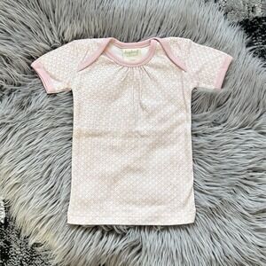Sapling Girls 100% Organic Cotton Dusty Pink SS Tee‎ Size 0-3 Months NEW